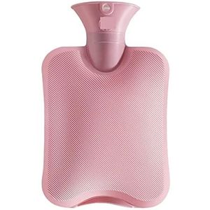 Warmwaterkruik Warmwaterzak Warmwaterfles Voor Bed, Warmwaterzak Voor Hand En Voeten Warmer, Warm En Koud Kompres Kruik Warm Winter (Color : Pink, Size : 2000ml)