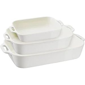 Staub Ovenschaal set 3-delig wit