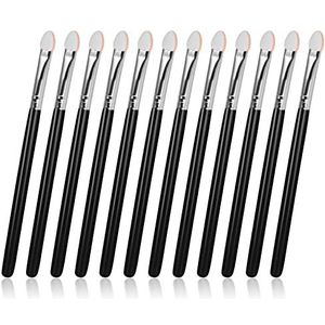 Sibba Spons Oogmake-up Borstels 12 Stuks Zwarte Dubbelzijdige Oogschaduw Applicators Wand Shadow Brush Applicator Tool Set voor Vrouwen Meisjes