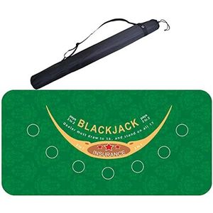 Poker Mat - 47 x 23,6 inch Blackjack Antislip Poker Tafelspel Mat, Poker Game Blackjack Professionele Casino Tafel Layout, Geschikt voor feesten, Home Entertainment, Groen, 47 inch