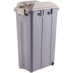 afvalbak Afvalbakken for buiten met deksel Geclassificeerde vuilnisbak met grote capaciteit en 2 wielen Vuilnisbakken for buiten Afvalbakken for buiten keuken (Color : Khaki, Size : 25L)