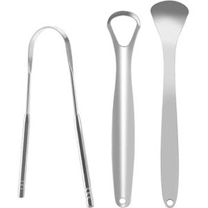 3 Stks Tongschraper Cleaner Verminderen Slechte Adem Herbruikbare Metalen Rvs