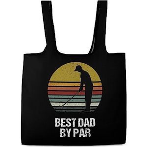 Best Dad By Par Herbruikbare boodschappentas, opvouwbare boodschappentas, opbergtas, draagtassen met handgrepen voor werk, reizen