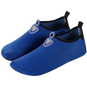 AUXDIQ Zwemschoenen voor dames en heren, badschoenen, aquaschoenen, surfschoenen, waterschoenen, strandschoenen, blote voeten, sneldrogend, blauw, 35/36 EU