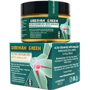 Siberisch groene Altai crème-gel ""warme spieren en gewrichten"" met shilajit pijnboompitten, essentiële oliën, hars en kruiden, 100 ml