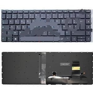 Russisch Spaans Frans toetsenbord voor HP EliteBook 840 G7 845 840G8 G8 SPA L87607-201 HPM19F7(FR Original Backlit)