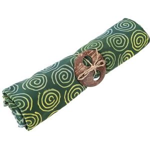 GURU SHOP Bali Batik sarongjurk, wikkelrok, sarong, stranddoek met saronggesp, heren/dames, oranje, synthetisch, maat: eenheidsmaat, groen/2, Eén Maat