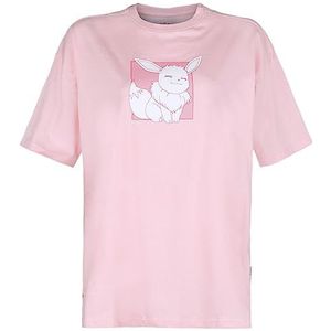 Pokémon Eeveelutions T-shirt roze S 100% katoen Anime, Gaming, Nintendo
