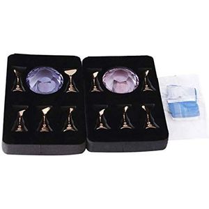 2 Set Magnetische Nail Tips Stand Houders Prefessional Manicure Gereedschap Set Magnetische Legering Nail Art Tip Praktijk Stand Set voor Salon DIY en Praktijk Manicure (Roze en Paars)