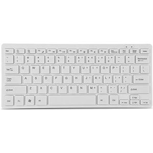 Bedraad toetsenbord, 78 toetsen Ultradunne mini-USB bedrade desktopcomputer Laptop PC-toetsenbord, voor thuis, op kantoor of gamen(wit)