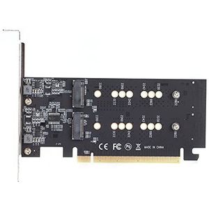 Uitbreidingskaart PCI Express 3.0 2-poorts SSD X16 Naar M.2 NVME SSD M.2 Harde Schijf Uitbreidingskaart PCI Express 3.0 X16 Slot Moederbord voor Pc Desktopcomputer
