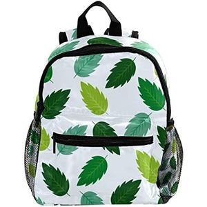 Groene bladeren patroon lente schattige mode mini rugzak pack tas, Meerkleurig, 25.4x10x30 CM/10x4x12 in, Rugzak Rugzakken