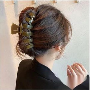 Grote oversized haarklauwclip for vrouwen acryl zomer haarspeld elegante haarspeldjes meisjes haaraccessoires haaienclip (Color : 13CM coffee)