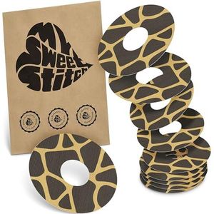 MySweetStitch | Pleister voor de Freestyle Libre 3 Sensor | waterdicht, ademend en huidvriendelijk (10 stuks) | Made in Germany | Buiten Ø 60mm, binnen Ø 20mm | Savannah