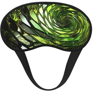 Abstracte groene slang slaap oogmasker voor vrouwen mannen zacht en comfortabel slaapmasker verduisterende slaap oogdekking voor reizen yoga dutje ploegendienst werk