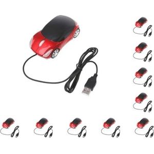 Mealoodiousmusea 10 set Universele Auto Vormige Bedrade Optische Muis Vervanging Kantoor Hotel Draagbare 3 Toetsen Gaming Computer Muizen Desktop PC Laptop