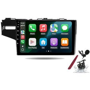 Android 14 Autoradio Sat Navi voor H-onda Fit (2014-2020) 9 Inch Touchscreen Multimedia Speler met Draadloze Carplay GPS Navigatie FM RDS Bluetooth 5G-WiFi SWC DSP,M120s