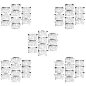 5 set 10 Stks Legering Haar Kam Vrouwen Haar Kam Bruiloft Voor Sieraden Maken zilver