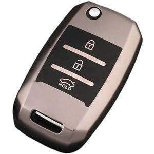 Autosleutel beschermhoes Tpu Afstandsbediening Autosleutel Case Cover Shell Voor Rio 3 K2 K3 K4 K5 Voor Sportege Voor Picanto Voor Optima Voor Soul Voor Ceed Sleutel Shell(3 BTN Grey)