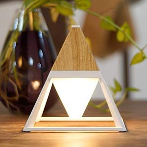HaiMa Gx. Diffusor GX-L01 LED Night Light USB Interface oplader lamp wandlamp kunst piramide vorm 2200 mAh levensduur van de batterij - zwart
