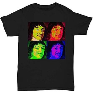 French Philosopher Rene Descartes Pop Art Design overhemden(Small)