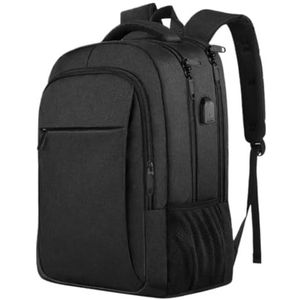 Laptoptas Computertas Lichtgewicht Casual Laptoprugzak Met USB-oplaadpoort Voor Heren En Damesrugzak Voor Werk Laptoptas voor Heren(B)