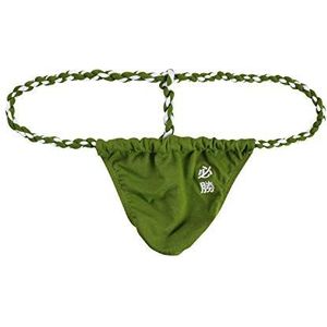 Newsywell Heren T-back katoenen strings Sumo G String Low Rise Bikini Slips Ondergoed, Groen, XL