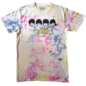 The Beatles Geel Submarine Heads & Apple Bonkers Dye Wash T Shirt L