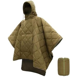 UBOHUZ Camo deken waterdichte isolatie poncho winter warme voering voor outdoor camping wandelen jacht survival noodslaapzak voor wandelen (kleur 4)