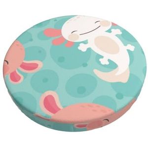 GRatka Hoes voor ronde kruk, barstoelhoes, Home bar, antislip zitkussen, 30 cm, Kawaii Baby Cute Axolotl