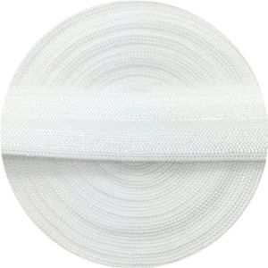 10/15/20/25mm elastisch lint veelkleurige vouw over spandex elastische band voor het naaien van kanten rand tailleband kledingaccessoire-wit-10mm-50yards rol