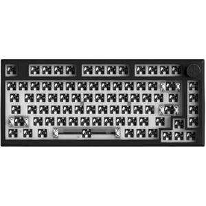 QPSJXN MK750 82 Bluetooth Wireless 2.4G Tri-Mode RGB Backlight Mechanisch Keyboard Hot Swap DIY (zwart)