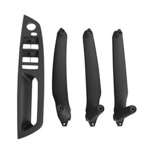 Binnendeurgreep Auto Voor BMW E70 E71 E72 X5 X6 LHD RHD 4 Stuks Interieurdeurgreep Binnenhandgreep Handvatset Armsteun Auto Binnen Deurgrepen(Model B LHD Black)