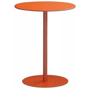 Ronde bijzettafel, kleine bank bijzettafel metalen cocktail bistrotafel kleine accenttafel snacktafel buiten koffiebar tafel keuken ontbijt eettafel, oranje (Size : 40x40x72cm)