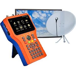 Satellietzoekers V8 Finder Pro Satellietsignaalzoeker DVB-S2X/S2/S,DVB-T2/T,DVB-C/ATSC-C,Ondersteuning VCM, ACM, Multi-stream,CCCAM, NEWCAM LCD-scherm met meter met satellietdetectie