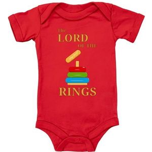 Blauer-Storch Baby Body in verschillende kleuren Lord Of The Rings Lord Of The Rings Herr der Rings spreuk voor geboorte of verjaardag voor kleine kinderen, korte mouwen, biologisch katoen, rood, 3-6