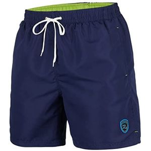 Zagano zwembroek voor heren en jongens, sneldrogende boardshorts voor mannen, sportbroek kort, maat S-6XL, gemaakt in de EU, marineblauw - lange versie, M