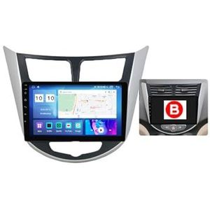 9 inch touch screen multimedia speler bluetooth autoradio voor Hyundai Verna 2010-2016 Android 12.0 Car Stereo gebouwd carautoplay ondersteuning stuurwielbediening wifi 4g gps navigatie (Size : 4+WIF