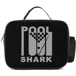 Pool Shark Geïsoleerde Lunchbox Grappige Koeler Tote Tas Afneembare Herbruikbare Draagbare voor Kantoor Picknick Wandelen Strand