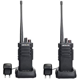 Retevis RT29 Portofoon, Walkie Talkie Lange Afstand, 3200 mAh, Handradio, 16 Kanalen, VOX squelch, Professionele Walkietalkie voor Radioapparatuur set, Redden, Logistiek (1 paar)