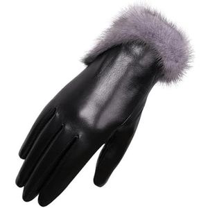 Thermische handschoen Leren fietshandschoenen Schapenvacht Winterhandschoenen Touchscreen Wanten Handschoenen voor dames Warme buitenhandschoenen