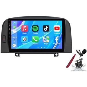 Android 14 Autoradio Sat Navi voor H-yundai Sonata NF (2004-2008) 9 Inch Touchscreen Multimedia Speler met Draadloze Carplay GPS Navigatie FM RDS Bluetooth 5G-WiFi SWC DSP,M500s