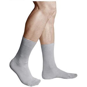 VITSOCKS 100% Katoenen Dunne Zachte Sokken Heren (3 PAAR) Relaxte Pasvorm, grijs, 39-41