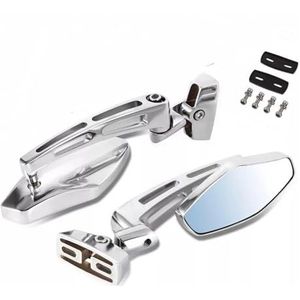 Voor Suzuki GSXR 600 750 1000 Voor Hayabusa Motorfiets Achteruitkijkspiegel Motorfiets achteruitkijkspiegel(ZILVER)