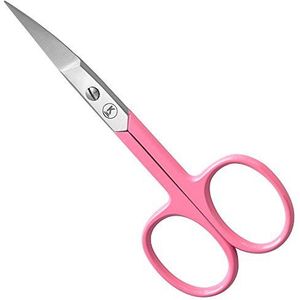 K-Pro Nagelschaar, vingernagelschaar voor dames en heren, roestvrij staal, 1 stuk (roze)