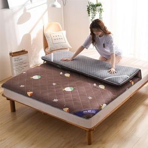 Tatami vloermat, bedmatras, ademende Japanse futon, dikke zachte matrastopper, opvouwbare gewatteerde matrasbeschermer, dikte 5 cm (kleur: C, maat: 120 x 200 cm)
