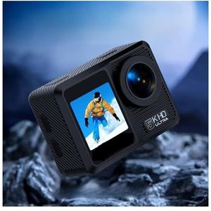 Actiecamera AX9 Actie Camera 5K 30FPS Met Afstandsbediening Draadloze Microfoon EIS Cam Waterdicht Touchscreen Video Opnemen WIFI Motorfiets fiets (Color : Bundle 1, Size : With 128GB)