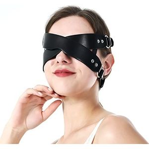 GEBONE Sexy Oogmasker Voor Vrouwen Cosplay Lederen Half Gezichtsmasker Blinddoek X Type MK-08