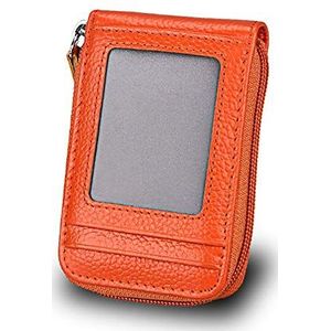 RFID blokkeren portemonnee - Vrouwen & Mannen lederen Mini Credit Card Hoder, ORANJE (oranje) - HA8624