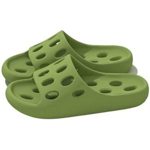 Slippers, Comfortabele bad- en doucheslippers for dames, perfect for gebruik binnenshuis in de zomer,voor dames en heren(Green,41 EU)